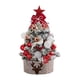 thumbnail image 2 of Árbol de Navidad artificial de 18 pulgadas con luces de cadena para mesa de comedor. Arco rojo, 2 of 9