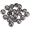 thumbnail image 1 of Uxcell 20 piezas de botones de metal semiesféricos, 18 mm / 0.71" botones de tapa de perla de hongo redondeado con shank para decoración de prendas de abrigo, traje, chaqueta, negro, 1 of 6