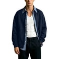 thumbnail image 6 of Cavosen Jackets for Men Long Sleeve Lapel Button Down Loose Jacket Solid Casual Lightweight Fall Outfits, 6 of 8