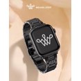 thumbnail image 4 of Wearlizer Gold Silver Stainless Steel Watch Band Compatible with Apple Watch Bands 38/40/41/42/44/45/46/49mm Women Metal Strap for Iwatch Series 11/10/9/8/7/6/5/4/3/SE/Ultra, 4 of 6
