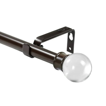 Urbanest Crystal Ball Adjustable Single Curtain Rod