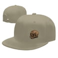 thumbnail image 4 of DouZhe Flat Brim Cap Snapback Hat, Mysterious Gothic Skull Shadow Prints Adjustable Yellow Adult Baseball Cap, 4 of 6