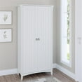 thumbnail image 2 of Pemberly Row Armoire de Rangement Haute Moderne en Bois d'Ingénierie avec Portes, Blanc, 2 of 7