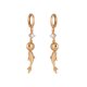 thumbnail image 1 of 1 par de pendientes de circonita con forma de delfín para mujer, con personalidad, temperamento sencillo y elegante, joyería decorativa (dorada), 1 of 5