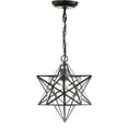 thumbnail image 6 of JONATHAN Y Stella 12" Moravian Star Metal/Clear Glass LED Pendant, Oil Rubbed Bronze/Clear, 6 of 8