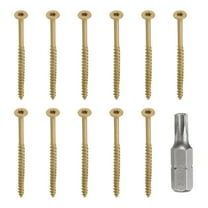 Uxcell 50pcs Deck Screws #9 x 3" Torx Exterior Wood Screws with T25 Drive Bit