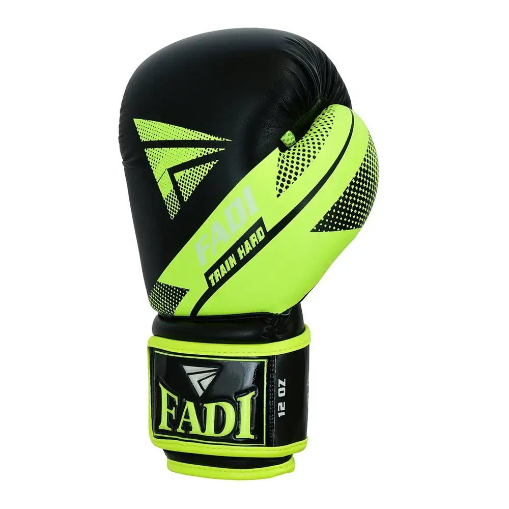 Faux Leather Boxing Gloves by Fadi Sports Train Hard Series - Unisex Adult  - 14 Oz