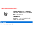 thumbnail image 2 of Coolant Thermostat Kit - Compatible with 1974 - 1983 Mercedes-Benz 240D 1975 1976 1977 1978 1979 1980 1981 1982, 2 of 2