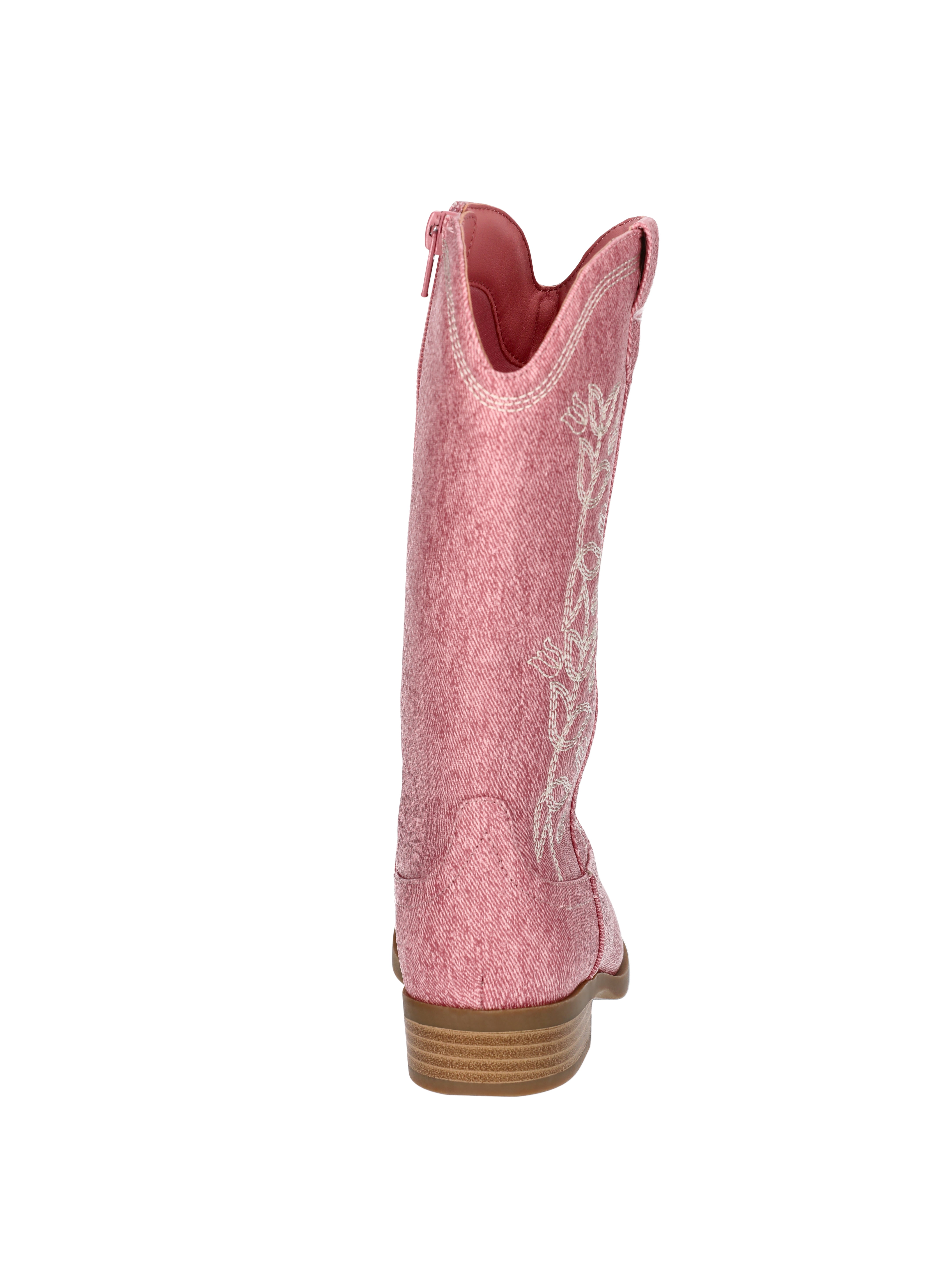 Wonder Nation Little and Big Girls' Color Denim Western Cowgirl Boots