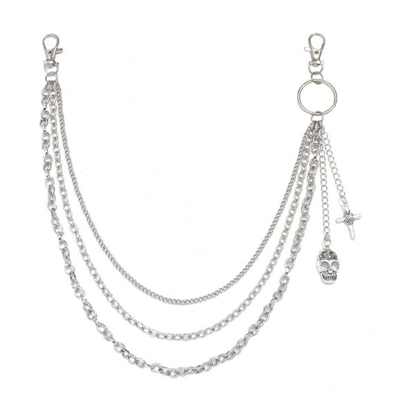 Punk Fringed Waist Chain for Unisex Pants Charm Chain Jeans Chain Hiphop Dancing Chain Casual Wallet Chain