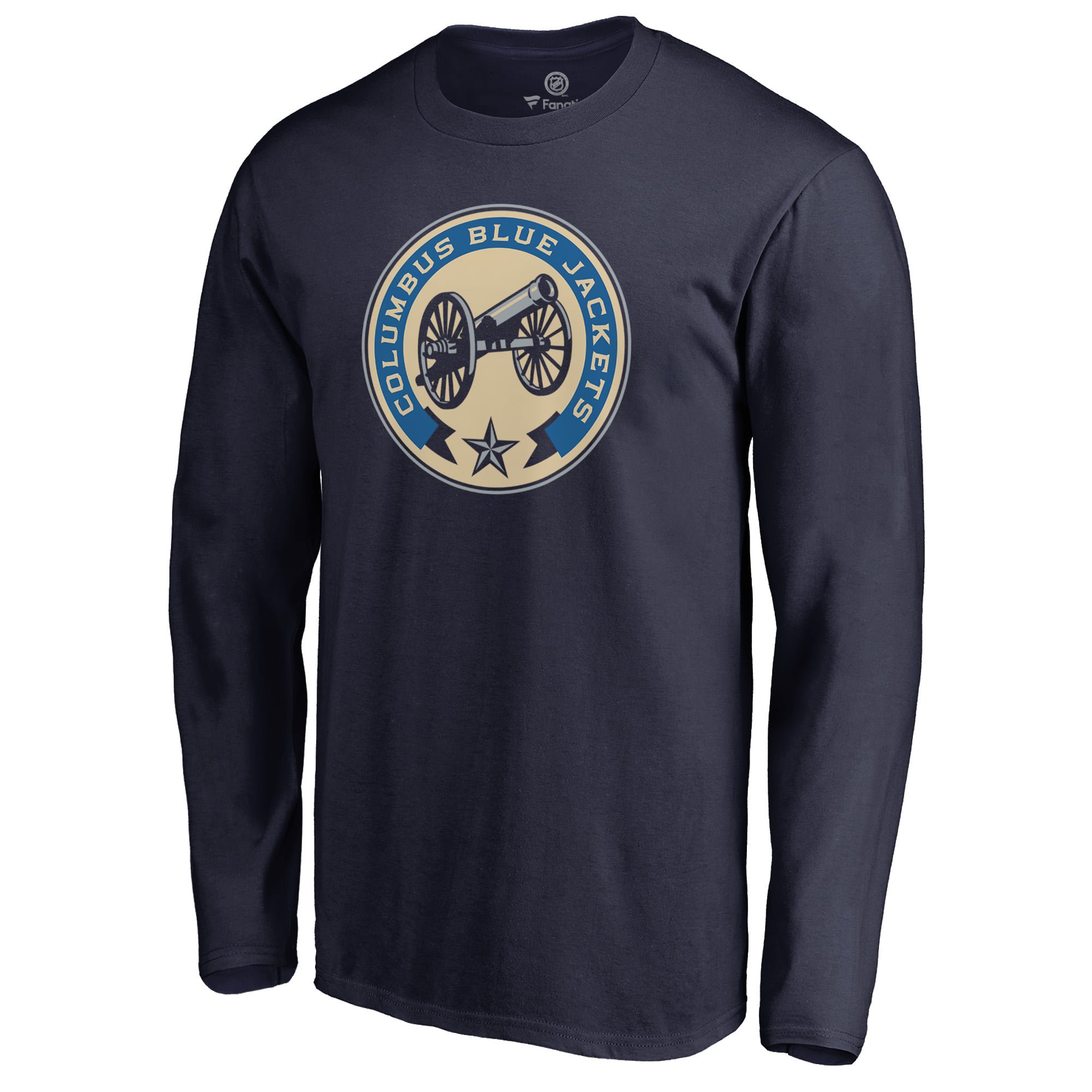 Men's Navy Columbus Blue Jackets Team Alternate Long Sleeve T-Shirt