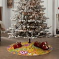 thumbnail image 6 of Bingfone Christmas Tree Skirt Mat Christmas Decoration Interior -Peace Love And Dove Flower Power, 6 of 8