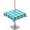 Turquoise, variant on Outdoor Tablecloth with Umbrella Hole for Patio/Picnic/Party/Camping, Turquoise Checkered Waterproof Table Cloth Rectangle Table Cover Washable, Farmhouse Buffalo Plaid 60"x 84"