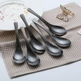 thumbnail image 4 of ReaNea Black Soup Spoons 6 Pieces, Stainless Steel Asian Soup Spoon Set, 4 of 9