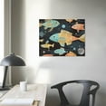 thumbnail image 4 of Sheronv Fish Bubbles Whimsical Canvas Art Print for Living Room Bedroom Home Office Wall Decor 20x16in, 4 of 6