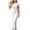 *White, variant on ClodeEU Women's Crew Neck Short Sleeve Bodycon Midi Dress,Solid Slim Fit Club Pencil Dress Black,Women's Plus L