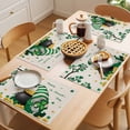 thumbnail image 5 of St. Patrick's Day Placemats Set of 8 Green Gnomes Shamrock Gold Coin Beige Place Mats Indoor Wipeable Table Mats Washable Cloth Dining Table Placemats for Kitchen Holiday Party Home Decor 13x19 Inch, 5 of 9