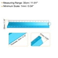 thumbnail image 2 of Uxcell Folding Straight Ruler 30cm Metric Aluminum Alloy Protractor Foldable Angle Ruler Geometric Measuring Tool for Architects Artists Office, Blue, 2 of 7