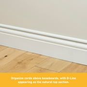 D-Line Beige Half Round Cord Cover Pack, 0.78x0.39in, 4x 39in Lengths