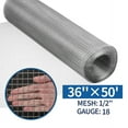 thumbnail image 4 of Amagabeli 36inch x 50ft SS304 Stainless Steel Welded Wire Mesh 1/2 inch Square Hardware Cloth 18 Gauge - Ideal for High-Grade DIY Cages Rodent Mesh Cabinets Wire Mesh Window Screen Mesh, 4 of 8