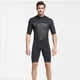 thumbnail image 5 of Traje de neopreno de manga corta para hombre y adulto, traje de baño de surf corto de una pieza para mantenerse abrigado. Negro L, 5 of 8