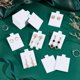 thumbnail image 4 of 100 tarjetas de exhibición de aretes de PVC para colgar joyas, soportes para aretes, color blanco, 2 x 1.5 pulgadas, 4 of 9