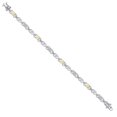 thumbnail image 3 of Gem Stone King 925 Sterling Silver White Ethiopian Opal and Lab Grown Diamond Bracelet for Women | 3.29 Cttw | Gemstone October Birthstone | Oval Cabochon 6X4MM | Length 7.25 inches, 3 of 6