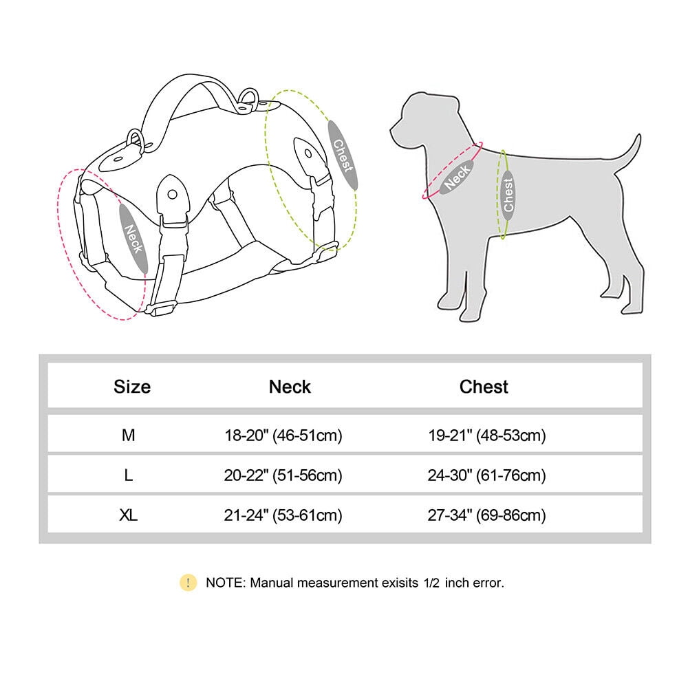 Pet Artist PU Leather Dog Harness with Handle No Pull Soft Padded Vest Adjustable Medium Large