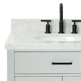thumbnail image 6 of Ariel Hepburn 31 In. Oval Sink Vanity With 1.5 In. Carrara White Countertop In Grey, 6 of 10