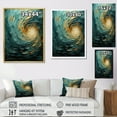 thumbnail image 4 of Designart "Teal Spiral Of Majestic Motion IV" Abstract Spirals Canvas Prints, 4 of 7