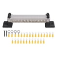 thumbnail image 2 of Power Distribution Block, Universal Dual Row Nickel Plated Contact 48V 24 Terminal Bus Bar  Electrical Conductivity  For Car For Yacht For Trailer, 2 of 8