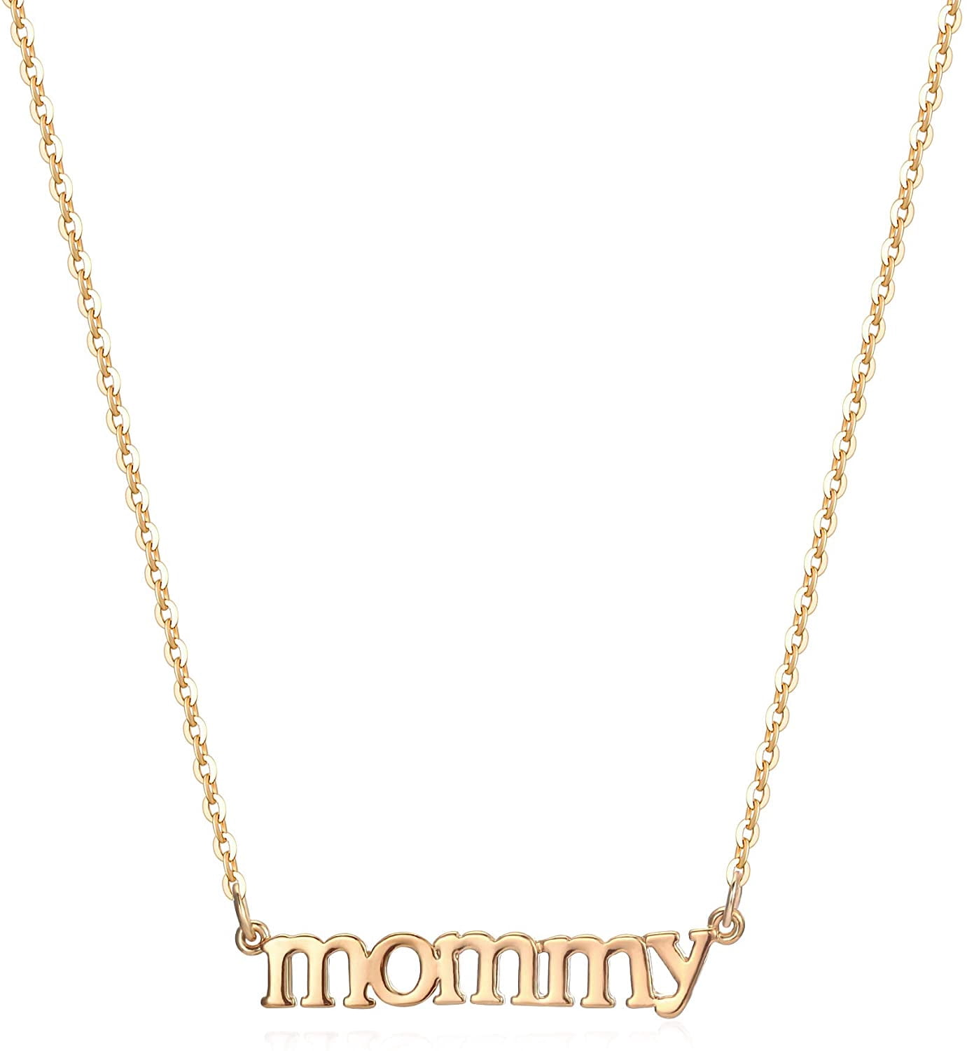Gold Dainty Mom Necklace,14K Gold 