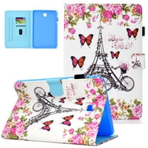 Galaxy Tab A 8.0 2015 Model Case SM-T350 (NOT for T380/T387),Allytech Slim Folio Kickstand Auto Sleep Wake Smart Cover Cards Holder Wallet Case Cover for Samsung Galaxy Tab A 8.0 Inch,Butterfly Tower