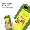 thumbnail image 4 of for iPhone 6 / 6S Case with Ring Stand, Heavy Duty Military Grade Rugged Shockproof Silicone Rubber Magnetic Kickstand Holder Case for Women Girls For iPhone 6 / 6S, Green+Yellow, 4 of 8