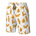 thumbnail image 6 of Uemuo Cartoon Squirrel Pattern Men's Swim Trunks Hawaiian Beach Bathing Suit Swimsuits Beach Quick-Dry Shorts with Pockets-XX-Large, 6 of 9