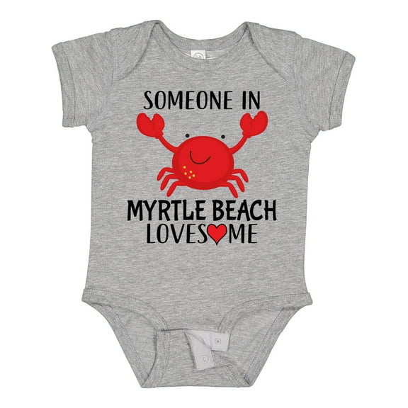 Inktastic Someone in Myrtle Beach Loves Me Boys or Girls Baby Bodysuit