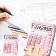 thumbnail image 2 of HHBEAUTY Premium Commercial 12-Digit Large Desktop Calculator, Voice Calculator, Battery and Solar Powered, Perfect for Home/Office Accounting Finance Use, 2 of 6