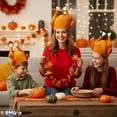 thumbnail image 3 of PMU Thanksgiving Roasted Turkey Plush Hat for Turkey Hat for Kids and Adults Thanksgiving Party Costume Accessories (1/Pkg) Pkg/1, 3 of 7