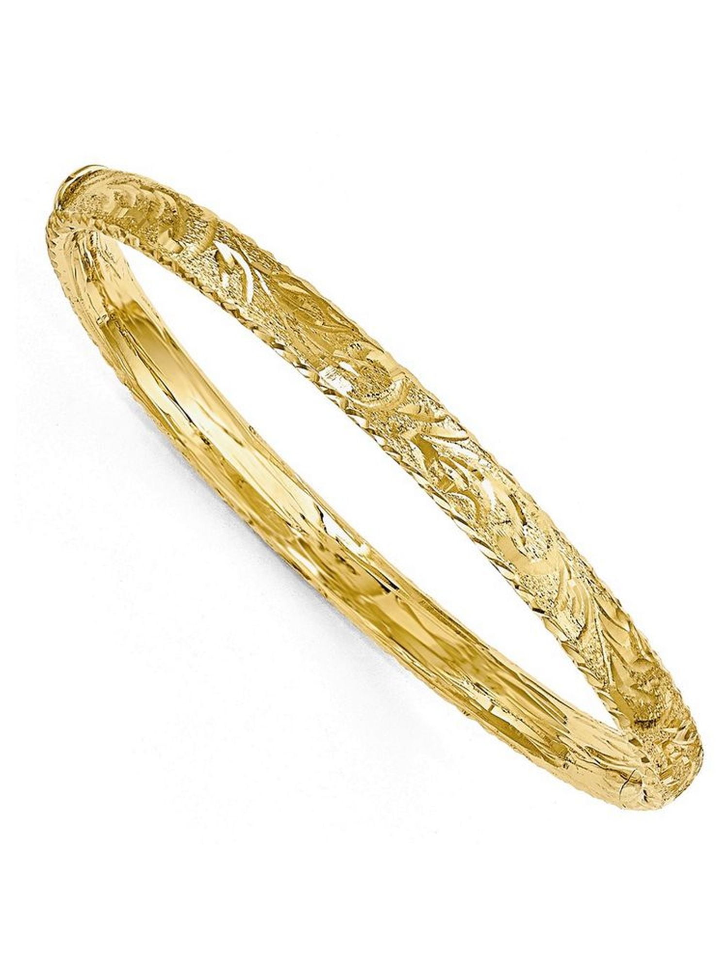 FJC Finejewelers - Finejewelers 14k Yellow Gold Bright Cut Bangle ...