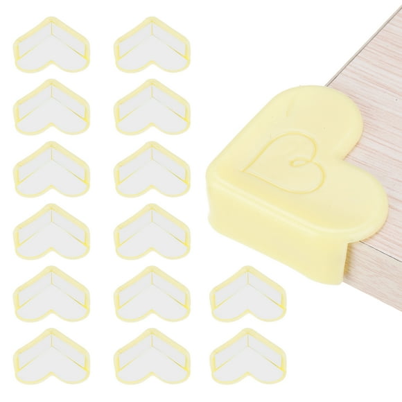 Uxcell Corner Protectors 24Pcs Table Corner Protectors Furniture Corner Guard and Edges Bumpers(Heart-shaped, Yellow)