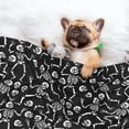 thumbnail image 3 of Pofeuu Skeletons Dancing Print Puppy Blanket,Dog Blankets,Pet Blanket Cozy Cat Blankets for Indoor Cats, Fuzzy Pet Blanket for Kitten Doggy Dog Blankets-Large, 3 of 8
