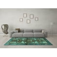 thumbnail image 3 of Ahgly Company Indoor Rectangle Persian Turquoise Blue Traditional Area Rugs, 4' x 6', 3 of 4