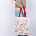 thumbnail image 3 of Bolsa de tela, bolsa de tela estampada, bolsa de algodón, bolsa de algodón, bolsa de mano estampada, bolsa de tela de lona, ​​bolsa de compras, 30*35 cm, 3 of 4