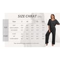 thumbnail image 6 of MINTREUS Lounge Sets for Women Knit Short Sleeve V-neck Tops and Long Pants Soft Comfy Pajamas Set Oversized 2 Piece Outfits, 6 of 8