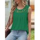 thumbnail image 3 of Camisa Plisada de Encaje Sin Mangas, Blusa de Verano, Túnica Verde Oscuro XXXL, 3 of 4
