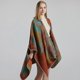 thumbnail image 4 of Women's Color Block Shawl Wrap Open Front Poncho Cape, 4 of 4