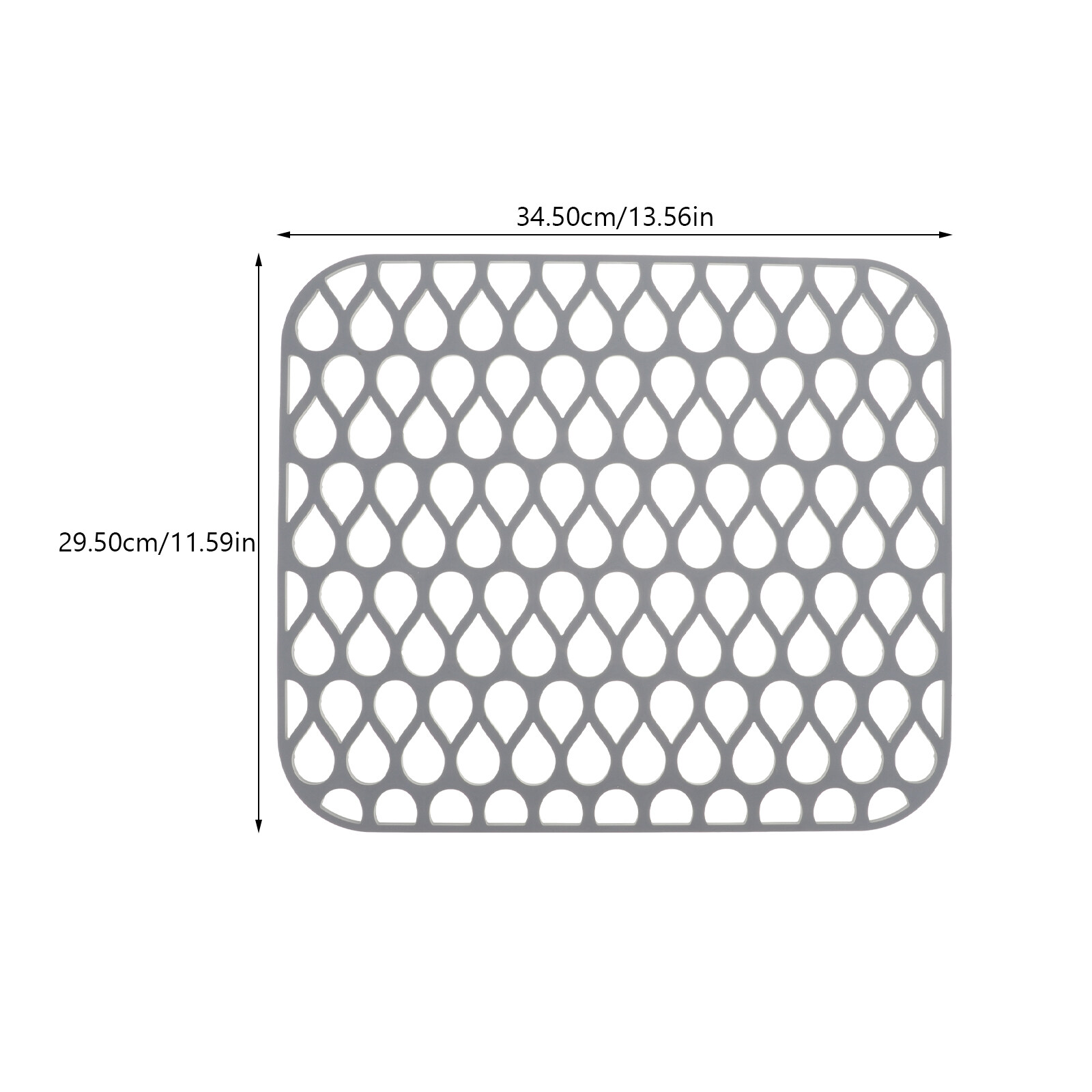 Kitchen Sink Mat Silicone Sink Protector Fast Draining Sink Mat for