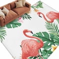 thumbnail image 2 of 6'x9' Area Rugs, Pink Flamingo Birds Indoor Outdoor Area Rug for Living Room Bedroom, Summer Tropical Plants Flowers Washable Bathroom Rugs Kitchen Floor Carpet Mats Home Decor Aesthetic, 2 of 8