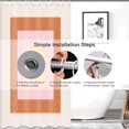 thumbnail image 5 of Modern Geometric Shower Curtain,Orange Yellow Pink Flat Art Shower Curtains Set for Bathroom with 12 Hooks,Waterproof Fabric,Weighted Hem, Machine Washable Stall Bath Curtain 72x72in, 5 of 6