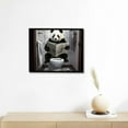 thumbnail image 4 of COMIO Canvas Prints Wall Art Panda Reading Newspaper with Black Frame Decorative Painting 16x12in / 20x16in 20x16in, 4 of 4